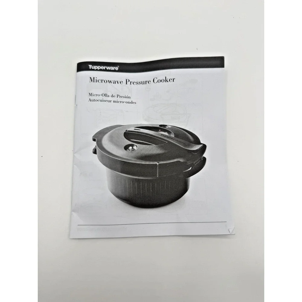 NEW!  Tupperware Wine Red Microwave Pressure Cooker with Venting Seal